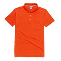 Fashion unisex short sleeve polo with pocket